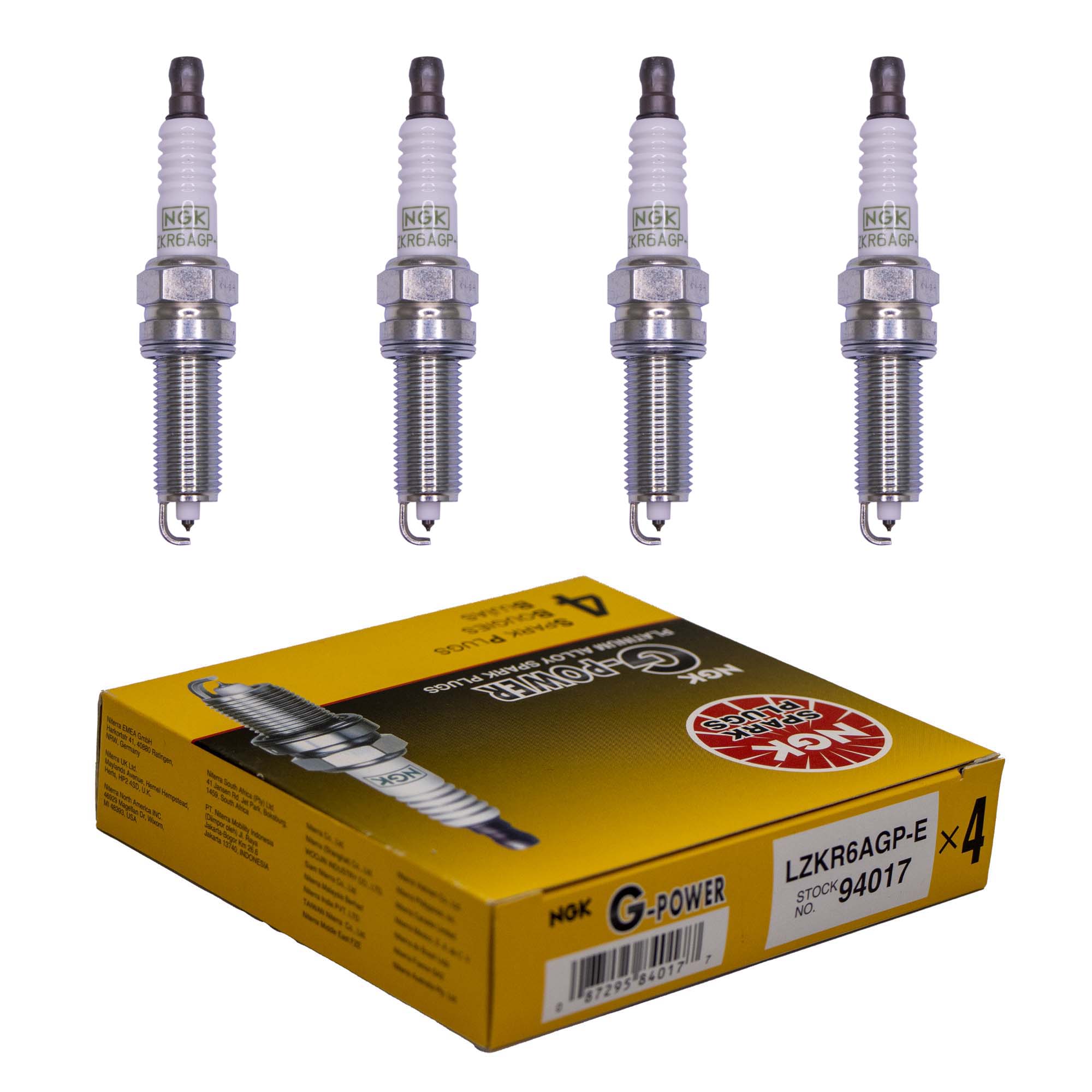 شمع پایه بلند سوزنی یورو4 ان جی کی NGK LZKR6AGP-E 94017