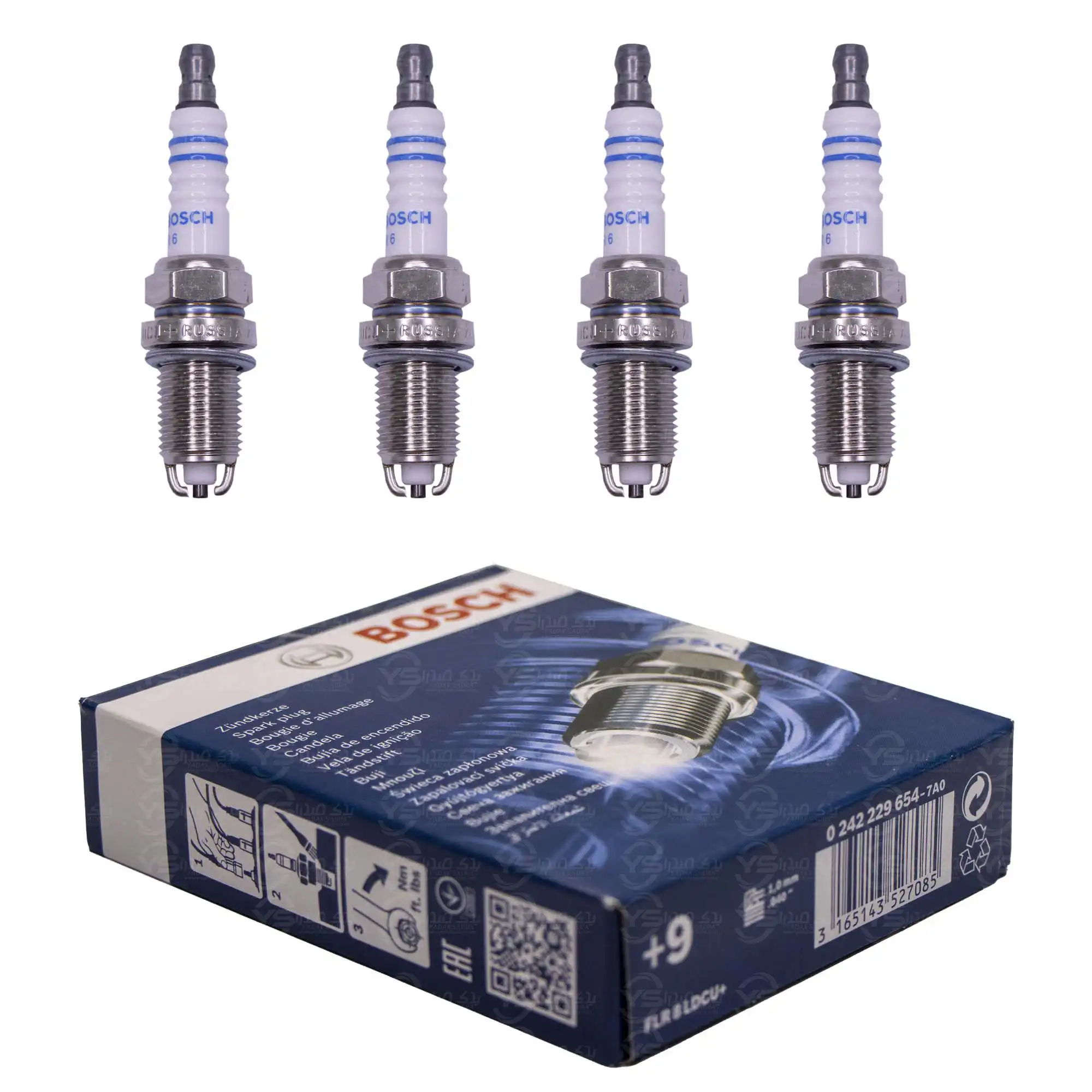 شمع پایه کوتاه دوپلاتین بوش روسیه Bosch FLR8LDCU +9